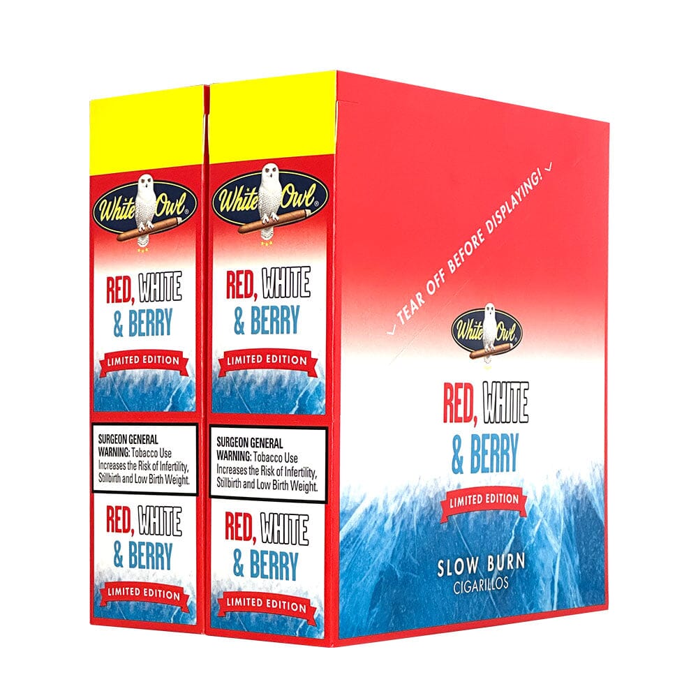White Owl Red White & Berry Cigarillos Machine Made White Owl 