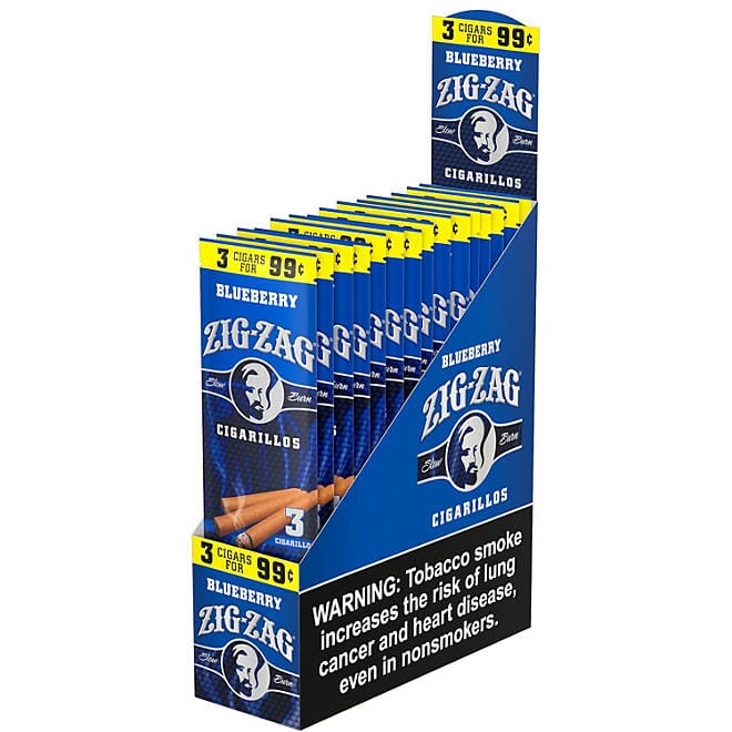 Zig Zag Blueberry Cigarillos Machine Made Zig Zag 