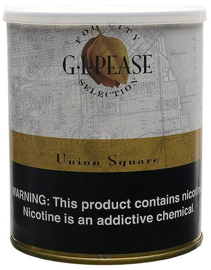 G.L. Pease Union Square Premium Pipe Tobacco Pipe Tobacco G.L. Pease Union Square 8oz Tin 