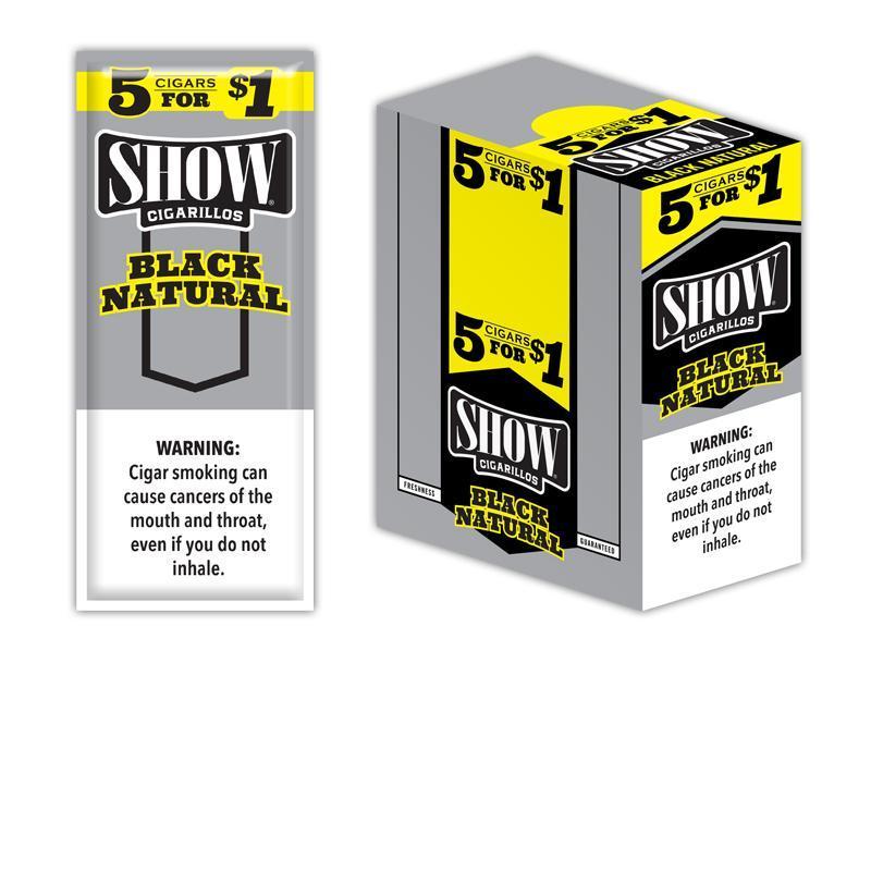 Show Black Natural Cigarillos Machine Made Show 