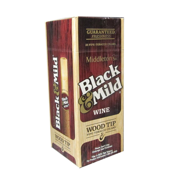 Black & Mild Wine Wood Tip Cigars - Mom's Cigars
