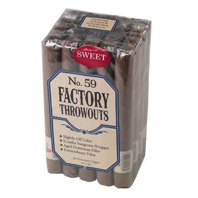 Factory Throwouts No. 59 Premium Cigars Factory Throwouts Sweet Corona (6.2" x 42) Bundle of 20 