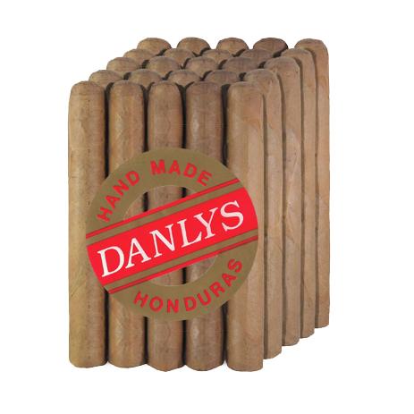 Bundle of Danlys premium cigars with tightly packed tobacco cigars in a natural brown wrapper.