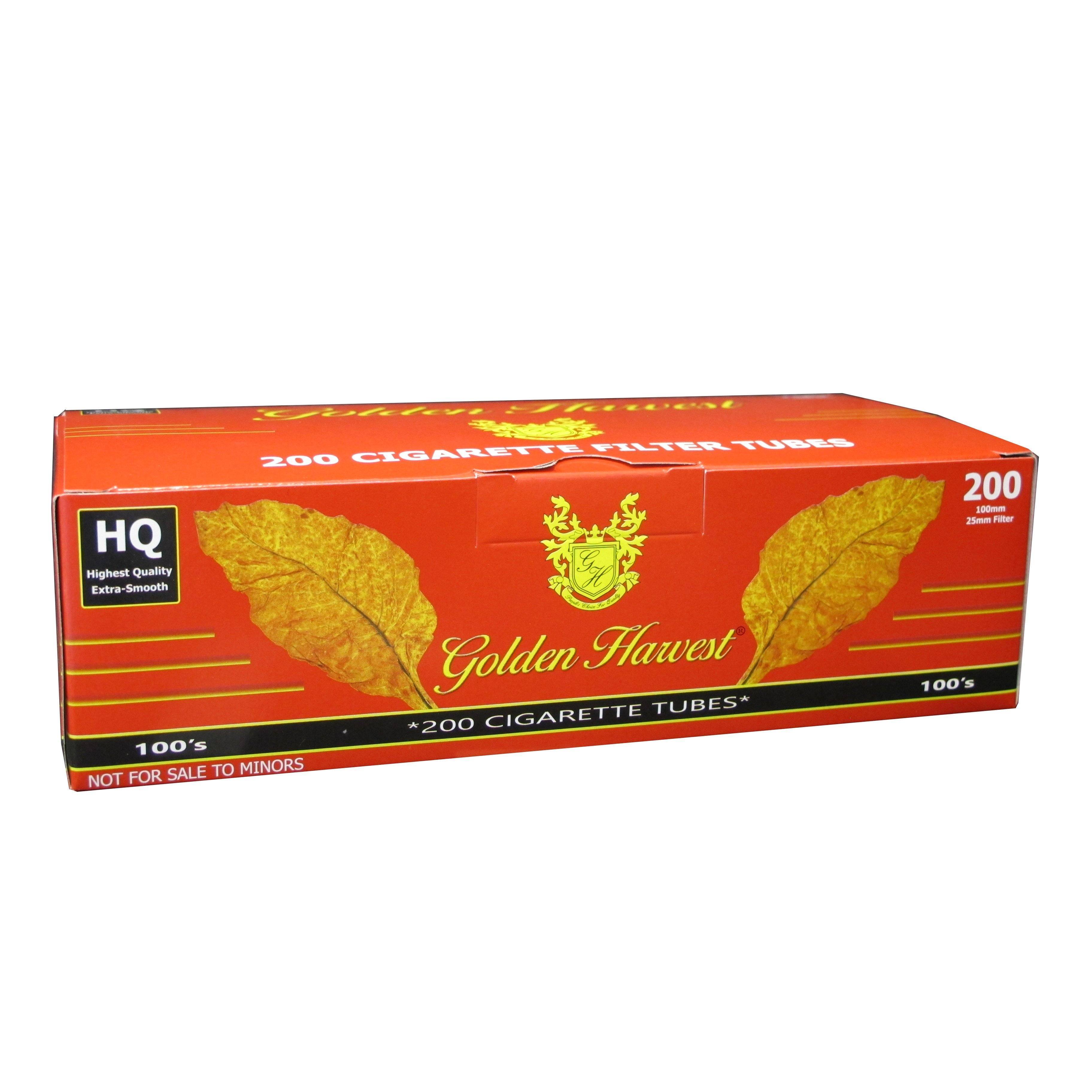 Golden Harvest Red (Full Flavor) Cigarette Tubes | Mom's Cigars