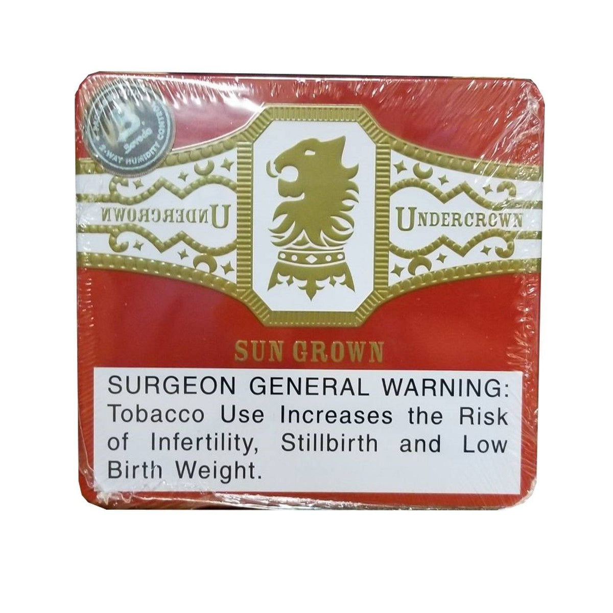 Undercrown Liga Red Tin featuring premium cigars in a red metal tin, showcasing the brand's distinctive packaging and cigar design.