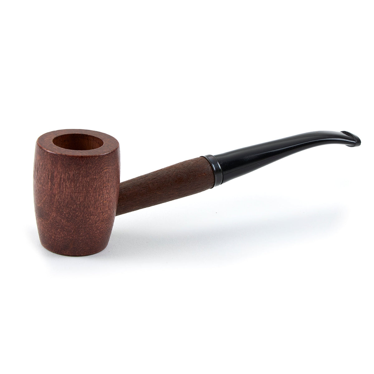 Missouri Meerschaum Ozark Mountain hardwood pipe with cherry finish, showcasing its classic design and smooth wood grain.