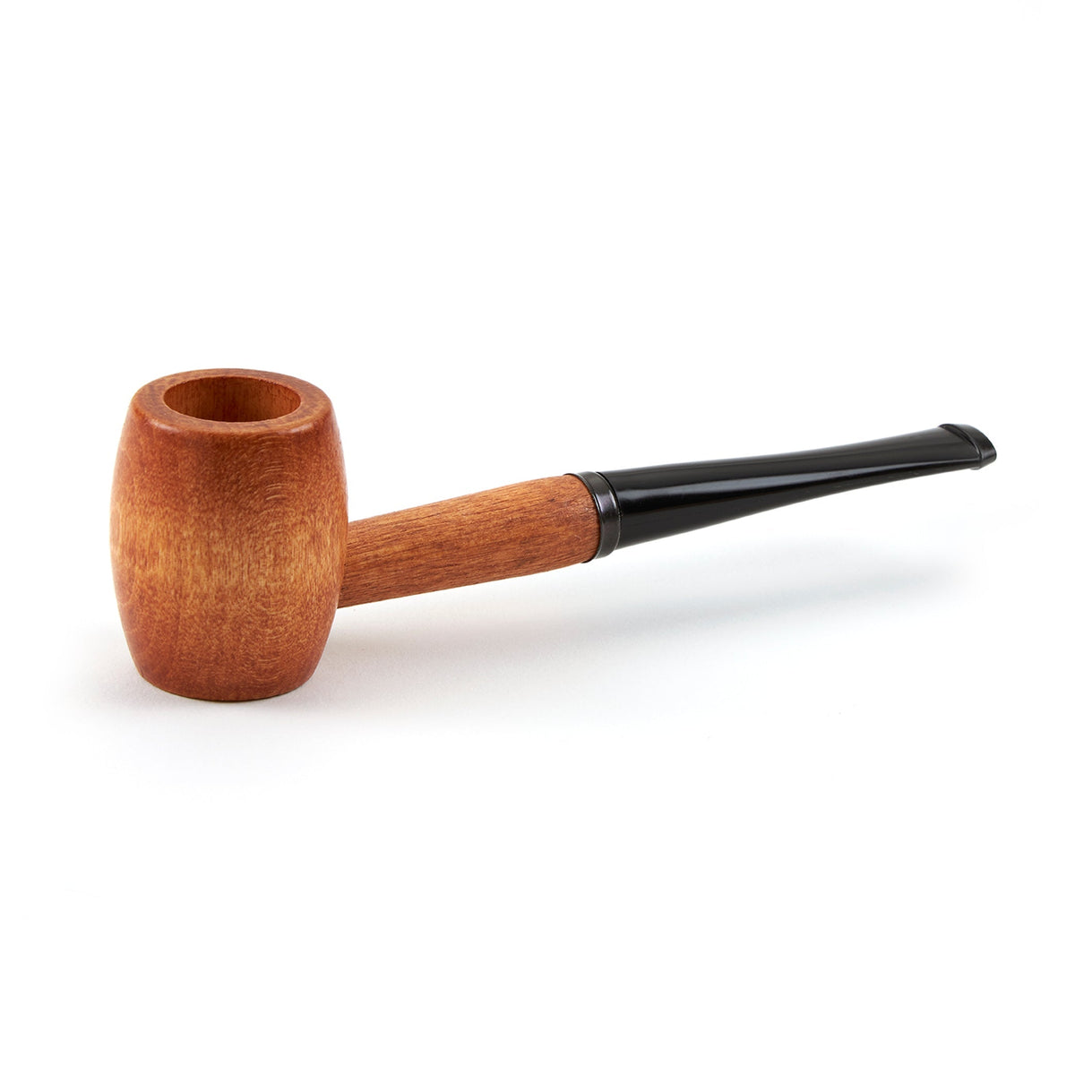 Missouri Meerschaum Ozark Mountain Hardwood Pipe with a polished wood finish and classic curved bowl, designed for smooth smoking experiences.