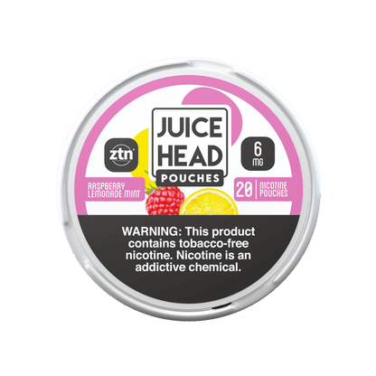 Juice Head Pouches Raspberry Lemonade Mint Smokeless Juice Head 