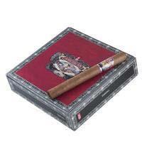 Alec Bradley American Blend Classic premium Churchill cigars in a 20-count box, showcasing the cigar band and packaging details.
