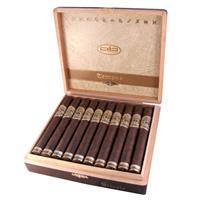 Alec Bradley Tempus Genesis premium cigars in a 20-count box, showcasing the elegantly wrapped cigars with branding on the bands.