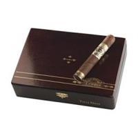 A box of Alec Bradley Tempus Terra Novo premium cigars with 20 cigars inside, displayed in an elegant wooden box.