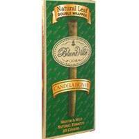 Bluntville Candela Honey double wrapped machine-made cigars in a box, featuring light honey-colored natural leaf wrappers.