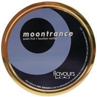 CAO Moontrance pipe tobacco in a 50g tin featuring a colorful label and tobacco blend inside.