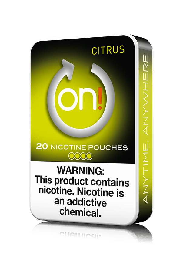 on smokeless tobacco pouches ON! Nicotine Pouches Citrus