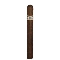 Single Cohiba Black Churchill premium cigar with dark wrapper and detailed band, showcasing luxurious cigar craftsmanship.
