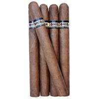 Assorted Cohiba premium cigars in a 5-pack with rich brown wrappers and Cohiba branding, ideal for cigar enthusiasts.