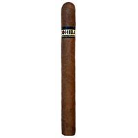 Single Cohiba Churchill premium cigar with dark wrapper and band, displayed on a neutral background.