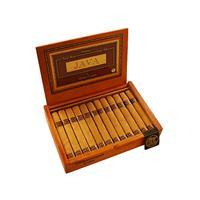Box of Java Premium Cigars, Java Latte Robusto flavor, 24-count box with wrapped cigars, featuring Java branding and robust packaging.