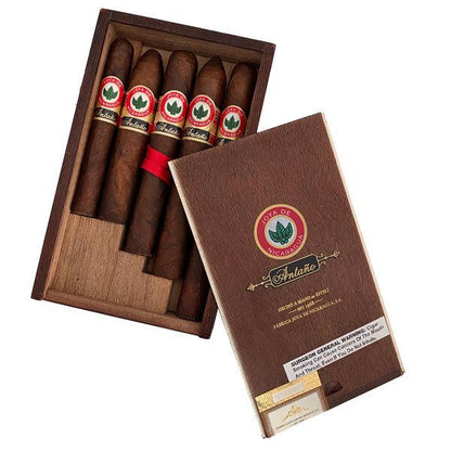 Premium Joya de Nicaragua Antano cigar, showcasing rich, dark wrapper with detailed packaging and branding.