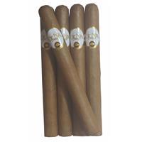 Five Oliva Connecticut Reserve premium cigars in a Churchill size, featuring smooth, light-colored Connecticut wrapper.