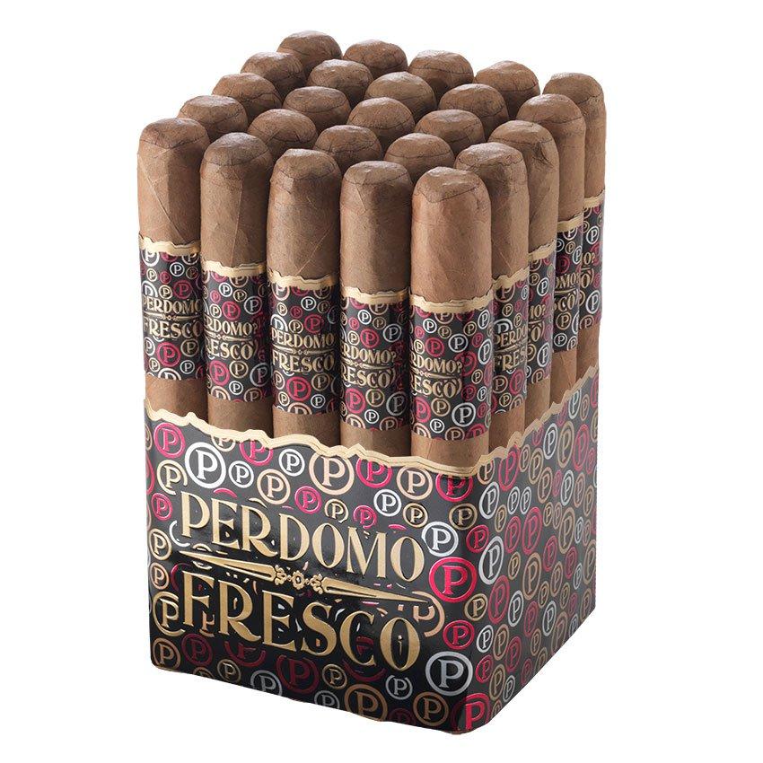 Perdomo Fresco Natural premium cigar in a toro size, showcasing the smooth, handcrafted cigar with natural wrapper.