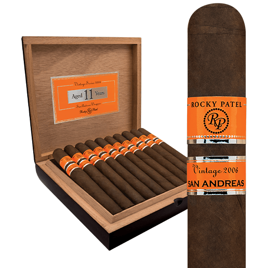 Premium Rocky Patel Vintage 2006 cigar with dark wrapper and elegant band, showcasing a luxurious smoking experience.