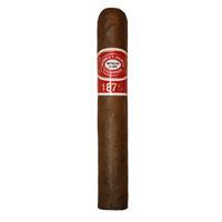 Single Romeo y Julieta 1875 premium cigar with a dark wrapper and band, showcasing the elegant packaging and craftsmanship.