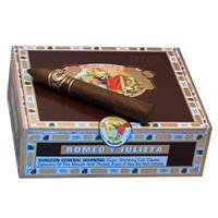 Box of Romeo y Julieta Reserve Premium Cigars, Belicoso size, featuring 27 cigars in a wooden box.