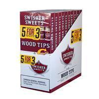 Swisher Sweets Wood Tip Cigarillos Machine Made Swisher Sweets Natural 10 Packs of 5 