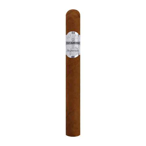 Macanudo Inspirado White premium cigar in white toro shape, showcasing the elegant wrapper and detailed band design.