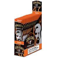 Zig Zag Peach Cigarillos Machine Made Zig Zag Peach 15 Packs of 3 